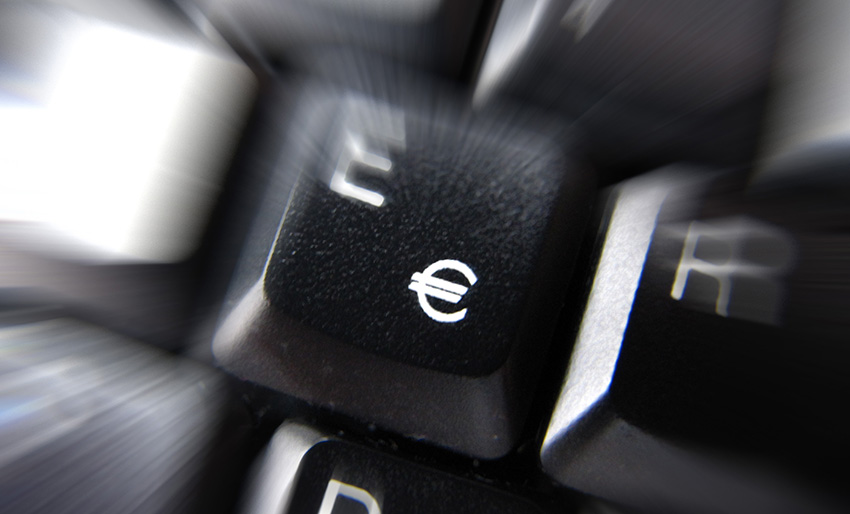 Eurozeichen auf Computertastatur