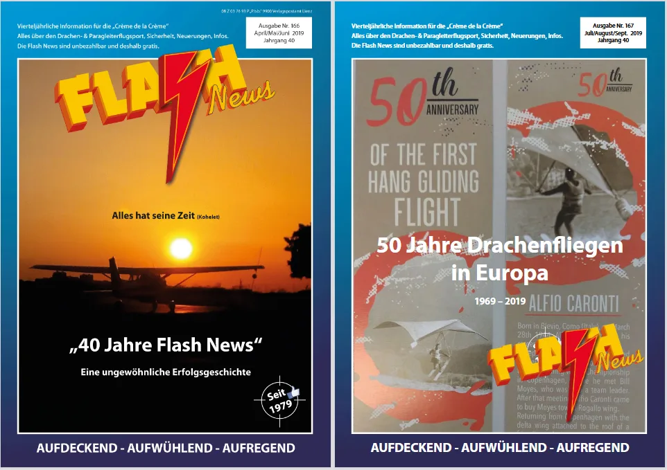 Letzte gedruckte Ausgaben der Flash-News